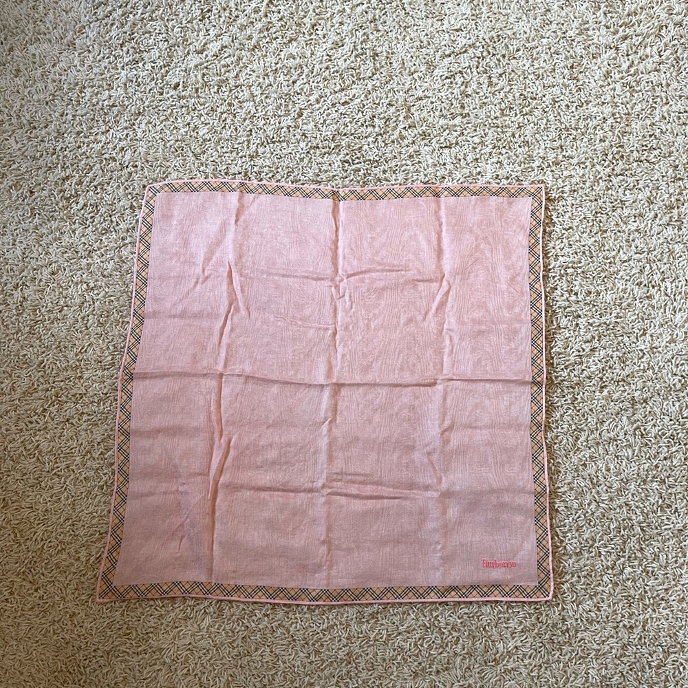 Vintage Burberrys Pink Bandana/Scarf